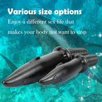 Masturbateur anal portable à texture chrysanthème, unisexe, pour expansion anale, avec poignée style requin, godemiché extra-large
