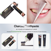 Charbon de bambou actif naturel sans fluorure de marque OEM nettoyage en profondeur dentifrice blanchissant à la menthe pour adulte