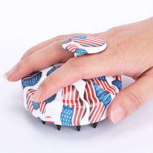 Scalp Massage Hair <b>Brush</b> Silicone Heat Transfer Printing <b>Bath</b> Cleaning Beauty Tool General Population - Product Image 3