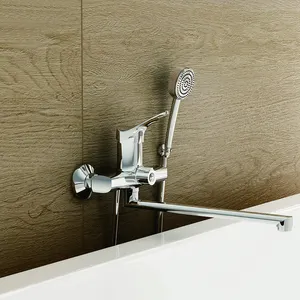 (OB8245-18F) Boou yeni tasarım duvara monte banyo benzersiz pirinç tek kulplu küvet duş musluk banyo mikser