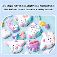 Stiker Embos 3D Elastis Lembut Kustom dengan Lapisan Busa PVC, Stiker Fidget Peach Butt Squeeze untuk Dekorasi Ornamen Sehari-hari