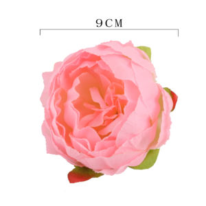 Ramo de peonías de seda para decoración del hogar, accesorios para fiesta de boda, álbum de recortes, plantas falsas, pompones, rosas artificiales, 1 unidad - Product Image 2