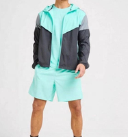 Ensemble de vêtements de sport pour adolescents en trois pièces, 100% coton, veste à capuche, t-shirt, short, tenue de sport, décontractée, vente en gros, en stock