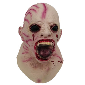 Mascarilla médica de Halloween, máscara de calabaza de Halloween de látex, máscara de brillo aterrador de Halloween casco de máscara de calavera de Halloween - Product Image 1