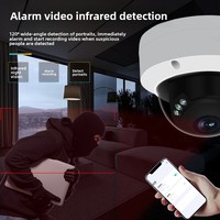 Caméra IP dôme infrarouge POE avec interphone vocal bidirectionnel ultra-haute définition 3MP, vision nocturne, objectif grand angle