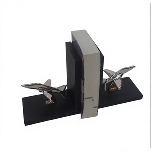 Sujetalibros de regalo de recuerdo, modelo de avión niquelado de tendencia, sujetalibros, organizador de escritorio, extremo de libro de exhibición para revista, periódico - Product Image 1