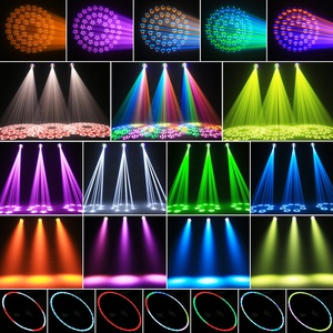 Luces Móviles de Cabeza LED de 200W, <span class=keywords><strong>DMX</strong></span>, 18 Gobos, 15 Colores, 8+<span class=keywords><strong>48</strong></span> Prismas, Luz de Escenario con Efecto Estroboscópico, Luces para DJ con Estuche de Transporte - Product Image 5