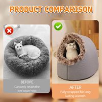 Couverture d'hiver épaissie pour animaux de compagnie, lit chauffant pour chat, tapis de couchage pour chat, couverture chauffante pour un sommeil profond, maison pour chat