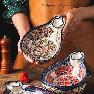 2025 superventas 2 diseños creativos vajilla de cerámica pulida plato dividido plato de bola de masa hervida desayuno ensalada frutero - Product Image 1