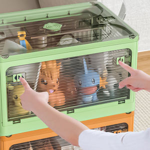 Livres d'organisation intérieurs à bas prix bacs colorés transparents vêtements en plastique armoire à jouets pratique boîte <span class=keywords><strong>de</strong></span> <span class=keywords><strong>rangement</strong></span> pliable extérieure - Product Image 6