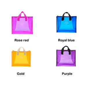 Designer Fashion Jelly <strong>Purses</strong> and Bags Women <strong>Pink</strong> Transparent Beach Tote Ladies Clear Pvc Tote Bag - Product Image 5