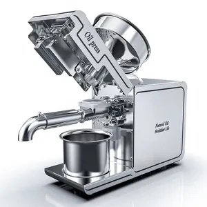 top quality Adjustable temperature 0-300 degrees coffee bean oil press machine Detachable hopper palm oil press mill