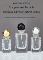 Flacon de parfum OEM de luxe 30 ml en verre épais, vide, rechargeable, avec pulvérisateur, sérigraphie, logo personnalisé, diffuseur de marque QF