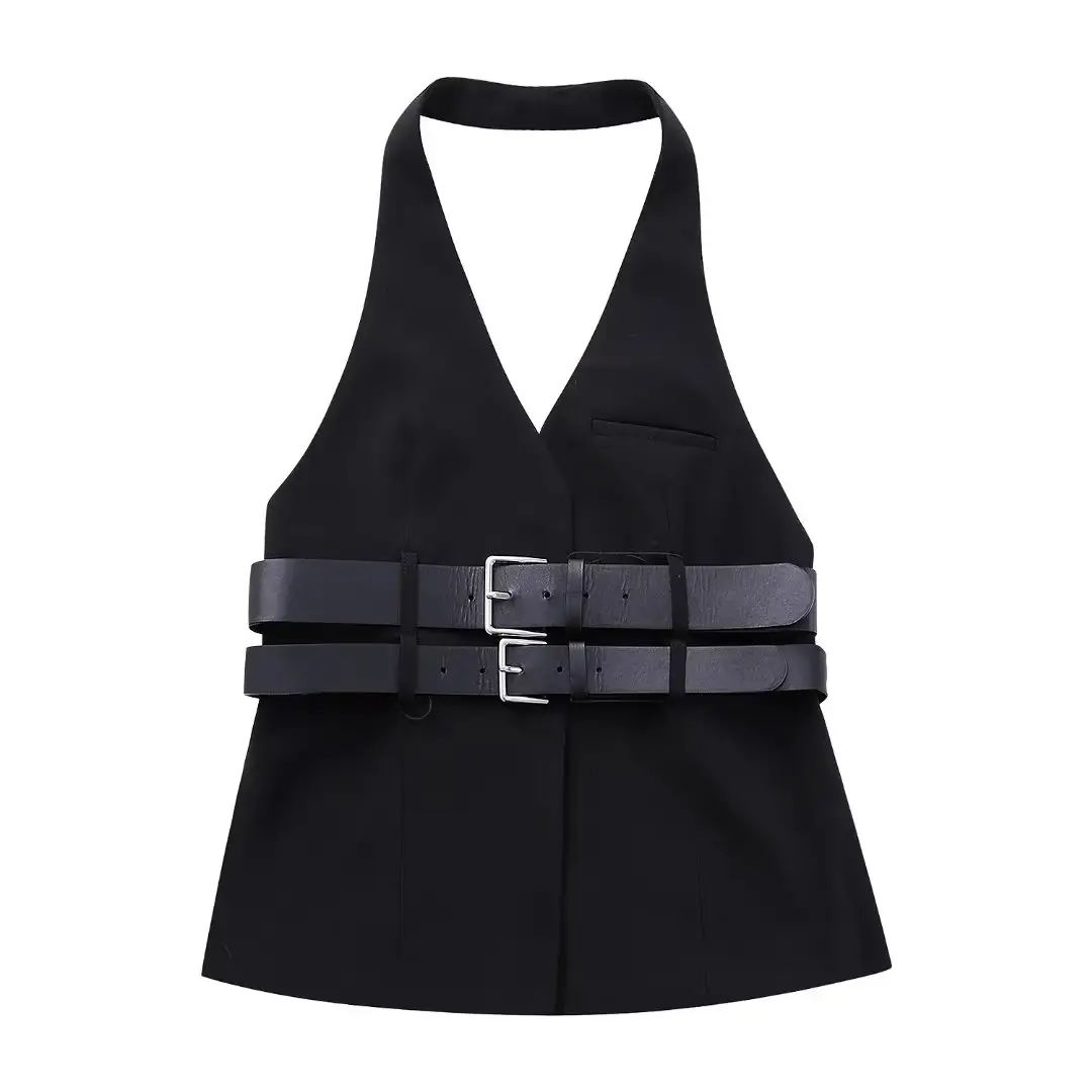 تصميم نسائي جديد للخريف من Taoop & ZA مع حزام بكتف ، صدرية برقبة ، حمالات ضيقة