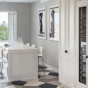 Juego completo de cocinas modernas de lujo, gabinete lacado blanco mate con diseño de islas, incluye grifo para comedor para constructores de viviendas - Product Image 3