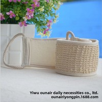Brosse de bain longue pour le dos, exfoliante et massante, vente directe usine, pour adultes, en lin