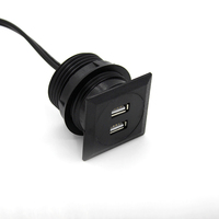 Prise de table BAYU USA/Canada avec double port USB, chargeur ignifuge en PC, câble de 1,5 m, 100-240 V, mise à la terre standard pour la maison, le bureau, le canapé
