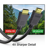 Câble HDMI haute vitesse 4K 60Hz 18Gbps HDCP 2.2 ARC plaqué or, cordon vidéo pour téléviseur, projecteur, moniteur de jeu