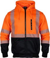 Veste à capuche de sécurité, sweat à capuche en polaire de sécurité réfléchissant à haute visibilité, équipement EPI pour temps froid répondant à la combinaison ignifuge ANSI III