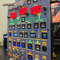 Système de cockpit complet pour simulateur de vol A320 avec panneau supérieur intégré, détection d'incendie et système de contrôle anti-éblouissement de l'air de purge