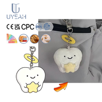 Porte-clés en peluche douce personnalisé UYEAH OEM/ODM CE/EN71/CPC, poupée de dessin animé en peluche, cadeau, mascotte animale souple, jouet en peluche