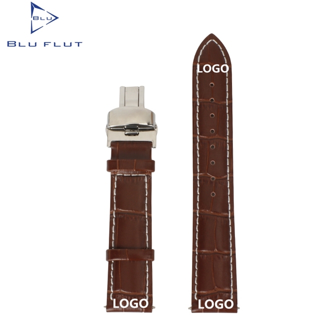 High Quality Breathable Adjustable Leather Watch Strap for Men Genuine Cowhide Leather Watch Band Custom