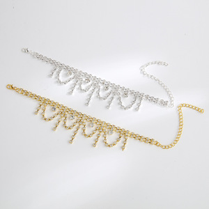Sexy mujer verano playa <span class=keywords><strong>Flash</strong></span> diamante múltiples capas borla pulsera de tobillo - Product Image 3