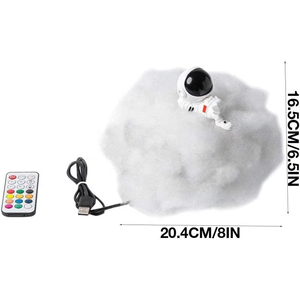 Lampe astronaute à LED avec télécommande, nuages colorés et effet arc-en-ciel, comme veilleuse, cadeau créatif - Product Image 6