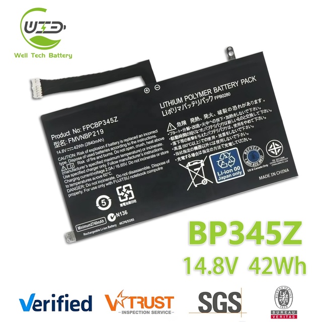 Brand New FPCBP345Z FMVNBP219 FPB0280 Laptop Battery for Fujitsu LifeBook UH552 UH572 Ultrabook 13.3' Series Notebook Batteries