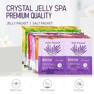 Sel de bain de pieds fait <span class=keywords><strong>maison</strong></span> à la lavande, cristaux de gelée de sel en poudre pour adoucir et blanchir, cristaux de bain de pieds DIY - Product Image 4
