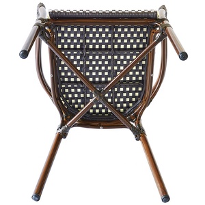 Black French Modern <strong>Stackable</strong> Patio Wicker Dining Furniture Outdoor <strong>Garden</strong> Rattan Bistro <strong>Chairs</strong> - Product Image 5