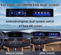 Écran tactile double 21 pouces, Android 13, navigation GPS pour voiture, lecteur radio CarPlay, mise à niveau pour BMW Série 5 E60 2004-2012, système CCC