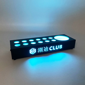 <b>Led</b> Illuminated Wine Rack Rectangle Acrylic Cup Holder For <b>Bars</b> KTV Party With <b>Led</b> <b>Lighted</b> Feature No Drilling Required - Product Image 2