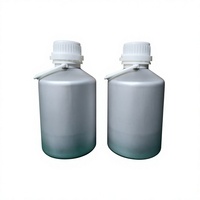 Bouteille en aluminium de qualité médicale de 2,6 L avec poignée, conteneur d'huile essentielle de 2600 ml, finition argent brossé