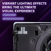Kit de Mise à Niveau Personnalisé EXtremRate 7 Couleurs 40 Effets, Kit LED RVB de Logo Illuminé pour Console PS5 Slim/Pro Disque & Numérique