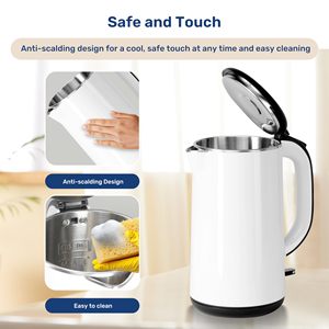 Best Seller Elegant Top Quality Personalized Hotel Guest <b>Room</b> Automatic Shut Off 1.8L Stainless Steel Electric Kettle for Hotel - Product Image 5