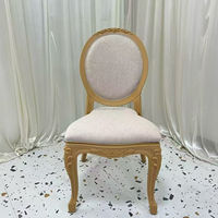 Nouvelle Chaise Louis en Résine Plastique de Luxe au Design Moderne, avec Dossier en Maille, Empilable, Effet Bois, pour Mariages, Banquets, Salons et Sous-sols