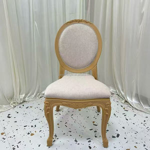 New Design Vintage Rustic <b>Plastic</b> Resin Louis Chair Round <b>Mesh</b> Back Wedding Wood Grain Banquet Chair - Product Image 3