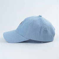 Gorra de sombrero de papá de pana personalizada bordada con 6 paneles de calidad de marca, gorra de béisbol deportiva con logotipo personalizado para hombres