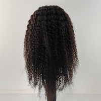 Tête d'entraînement 16 pouces en cheveux humains 100% naturels noirs bouclés ondulés, mannequin féminin pour la coiffure et la pratique en cosmétologie
