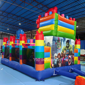 Casa Inflable Premium de Superhéroes con Tobogán y Obstáculos para Fiestas Infantiles, Certificación de Seguridad - Product Image 6