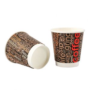 Gobelet en papier à double paroi jetable pour boissons chaudes, logo personnalisé accepté, gobelet en papier de 8 oz/12 oz/14 oz/16 oz pour café et boissons chaudes - Product Image 3
