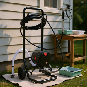 Pulvérisateur de peinture électrique sans air 750W sur roues 3000 PSI avec chariot pour peinture intérieure et extérieure - Product Image 2