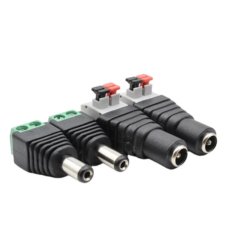12V, 5,5X2,1Mm Power Adapter Jack 2 Polen Schroef Terminal Magnetische Dc Plug Dc Socket Voor Cctv Accessoires