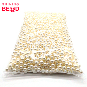Perle sfuse bianche Beige rotonde all'ingrosso da 8 mm perle di <span class=keywords><strong>plastica</strong></span> ABS senza fori per la creazione di gioielli accessori artigianali fatti a mano - Product Image 4