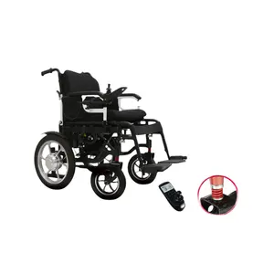 접이식 경량 휴대용 전동 전동 휠 의자 알루미늄 합금 원격 제어 접이식 전동 휠체어