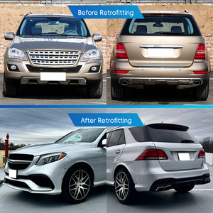 Kit de carrosserie Sport63 2019 pour Mercedes-Benz ML W164 (2005-2011) – Amélioration et modification : pare-chocs avant et arrière, lèvre de pare-chocs, capot, ailes, phares - Product Image 2
