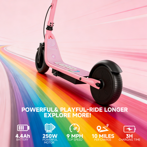 Trottinette électrique en gros pour enfants, moteur 250W, charge rapide, batterie 3H, trottinette électrique rose disponible en stock en Europe, au Royaume-Uni et aux États-Unis - Product Image 2