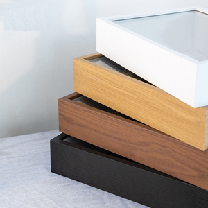 Wholesale 8x8 8x10 10x10 12x12 Inch A4 <strong>3D</strong> Wooden Shadow <strong>Box</strong> <strong>Frames</strong> with UV Printed Glass-3CM 5CM Deep Eco-Friendly Display Case - Product Image 2