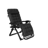 Chaise de plage pliable et réglable en métal et tissu, style moderne, avec coussin en maille, utilisation polyvalente pour l'extérieur, le salon et l'hôtel